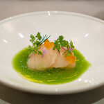 Dos Escenas - 北海道産帆立とギンディージャのアワチレ