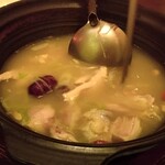 本格韓国料理 ハングルタイガー - 参鶏湯→雑炊は美味でした