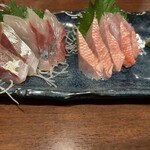 居酒屋 忠助 海浜幕張店 - お刺身:シマアジ&金目鯛