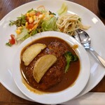 とらひげ - カレー煮込みハンバーグ定食