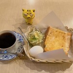 喫茶千花 - トーストセット　430円(税込)  ※上からも