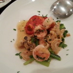 クアドリフォーリオ - ２０１３・９・２０オフ会　海老とツブ貝のアリオオリオ