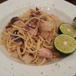 クアドリフォーリオ - ２０１３・９・２０オフ会　秋刀魚と大根のスパゲティすだち風味