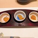 鮨 さわ田 - ウニ食べ比べ