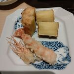 日本料理・天ぷら 花座 - ●夕食。ｺｰｽ。天ぷら撫子ﾅﾃﾞｼｺ10500+中瓶ﾋﾞｰﾙ1100X2=12,700円  