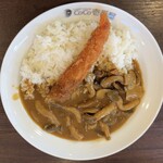 CoCo壱番屋 - きのこカレー(ご飯１５０ｇ)+エビフライ