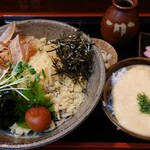 Roan - 冷やしたぬきそば ととろ飯付 1,200円