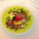 オーグードゥジュール メルヴェイユ - 前菜（季節をテーマにしたオードブル：きゅうりのガスパチョ）