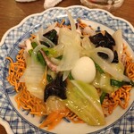 満天酒場 - ベビースターを使った皿うどん