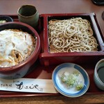 Soba gozen musashiya - 三元豚のかつ重とセットの蕎麦