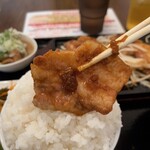 わ楽 - 豚バラ　オンザライス  