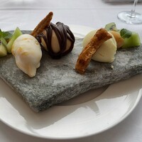 代官山ASO チェレステ 二子玉川店 - ジェラート3種盛:メロン、マンゴー、チョコバナナ