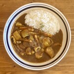 カレーと珈琲の店 ぽから - 料理写真:欧風 シーフード＋ナス
ベーコン トッピング