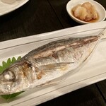 一品料理 六一 - アジ塩焼き