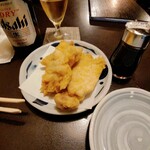 手打ちうどん　 いしづか - かしわ天　出汁醤油