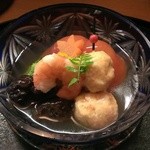 貴馳走坊 あ・うん - 季節野菜と海老身丈の冷し煮物