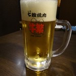 Genki Shichirin Yakiniku Gyuushige - 生ビール