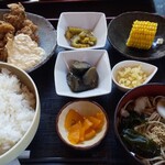 うぶかた - からあげ定食￥980+大盛りライス￥110