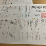 天神 NUMBERSHOT - メニュー