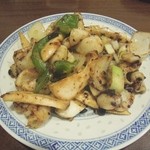 中国菜 オイル - 甲イカの豆板醤炒め