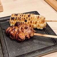 焼鳥 鐡 - ハツモトとホワイトコーン
