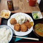 ナカガワ☆スエ食堂 - 雲仙ハムカツ定食1400円