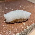 Sushi Atsuya - 剣先烏賊は塩とすだちで