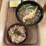 そば処　三起 - 天なん定食(900円)