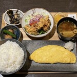 Sumibiyakitori Dan - ふわとろだし巻き定食（大盛り）税込980円