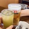 Kamehachi Shokudou - 生ビールと煎茶で乾杯！