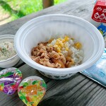 松屋 - お子様牛めし・ポテサラ