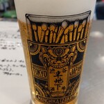渋谷 半地下酒場 - 生ビール ¥605