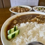 食堂ちとせ - 福神漬けではなくきゅうり。