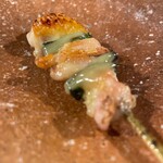 Sumibi Iwata - 黒王の手羽元　九条葱　自家製辛子酢味噌