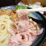 自家製さぬきうどんと肉 新橋甚三 - 冷スペシャル（豚肉・鶏天）（特大３玉）940円
