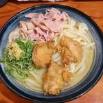 自家製さぬきうどんと肉 新橋甚三 - 冷スペシャル（豚肉・鶏天）（特大３玉）940円