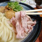 自家製さぬきうどんと肉 新橋甚三 - 冷スペシャル（豚肉・鶏天）（特大３玉）940円