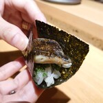 恵比寿 鮨 藤 - 太刀魚 炭焼き 手巻き