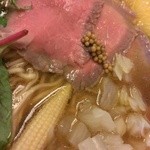フスマにかけろ 中崎壱丁 中崎商店會1-6-18号ラーメン - 牛らーめん(2013/9)