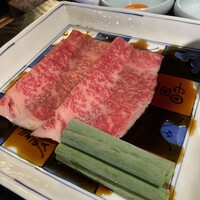 雪月花 ながら - 特上ロース 焼きすき(飛騨牛サーロイン)
