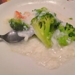福盈門 - 季節野菜の蟹肉あんかけ