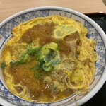 どんどん - かつ丼にもねぎをかけあ。