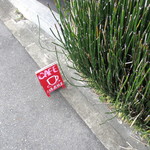 三條若狭屋 - 足元に小さなご案内。