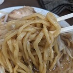 麺屋 元 - 元ラーメン　麺アップ