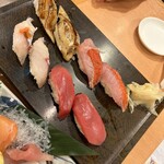 Kaisendokoro Sushitsune - 本鮪赤身、コチ、金目鯛、穴子