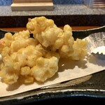 きくよ食堂 - とうきびとエビのかき揚げ