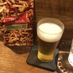 麹町いづみや しろ - 98.あがりビール、あげ塩いかあられ