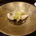 あま木 - 黒むつ甘酢あん、オクラ、素麺南瓜、みょうが、ねぎ