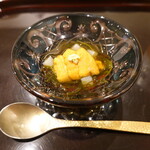 あま木 - 黒藻の酢の物に平貝、利尻の馬糞雲丹