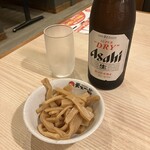 天下一品 - 瓶ビール　メンマ